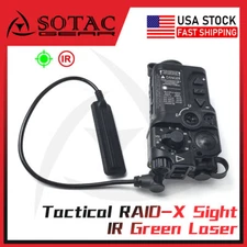 Tactical RAID-X IR Aiming Sight Red Green Dot Laser Hunting Flashlight SOTAC US