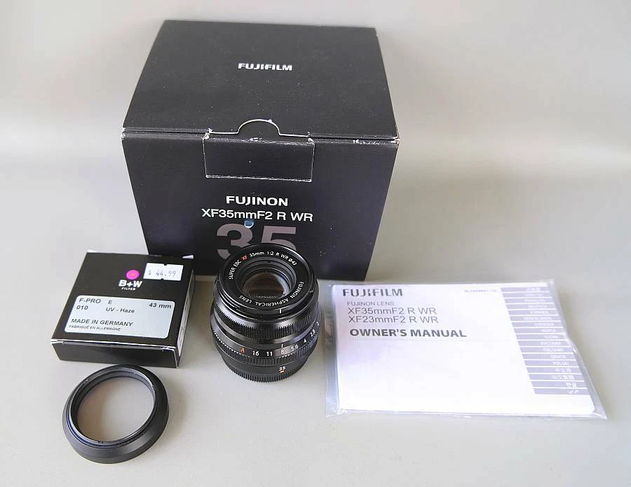 Open Box Fuji XF 35mm f2 R WR Fujinon Lens with Box Manual filter Free Shipping