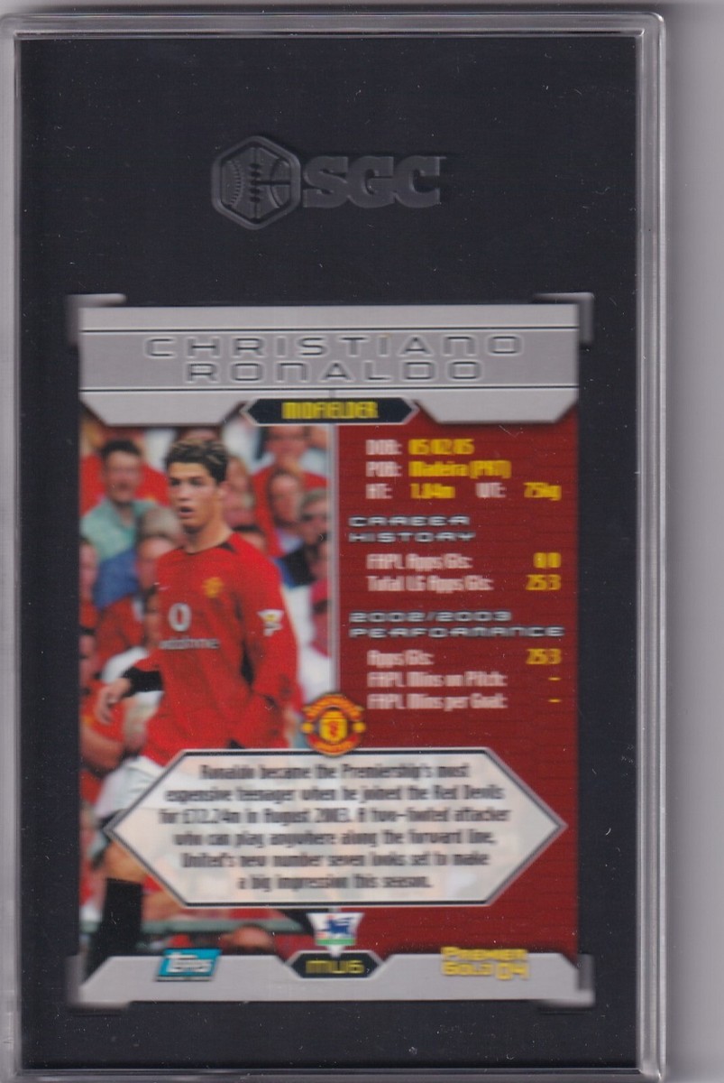 2003-04 Topps Premier Gold 2004 - Cristiano Ronaldo #MU6 (RC) for