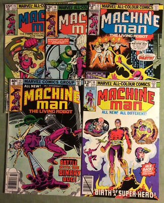 Machine Man, #10. #11.#12. #14. #15.  1979-1980.  Marvel Comics.