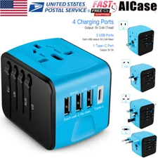Travel Adapter International Universal 4 USB Charge Ports Converter Plug Charger