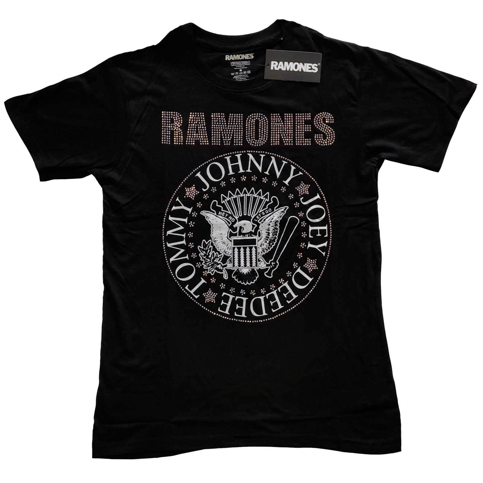 The Ramones Presidential Seal Diamante Official Merchandise T-Shirt M/L/Xl New