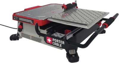 Tile Saw, Wet Saw with 7-inch Cutting Capacity and On-Board Cutting Guide (PCE98