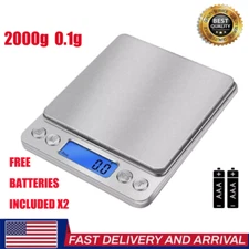 Digital Weight Scale 2000g x 0.1g Mini Size for Kitchen Jewelry Grain Food