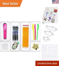 Multi-Functional Clear Drawer Organizers - 6 Assorted Sizes for Home  Office