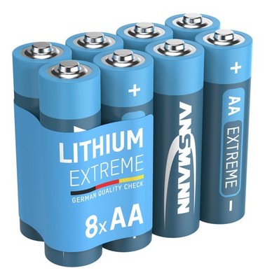 ANSMAN Batterien AA 1,5V Mignon Extreme Lithium   FR6 / L91 (8 Stück)
