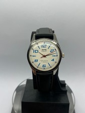 Vintage HMT Pilot 17J Para Shock White Blue Numerals Waffle Dial Hand Wind Watch
