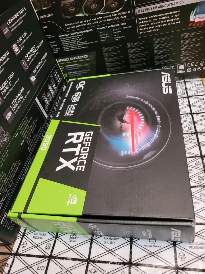 Asus NVIDIA RTX 3050 LP Low profile 6GB PC Gaming Graphics card Expertly Tested - Image 3 of 4