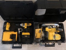 DeWalt DC351 Cordless 28V Plunge Saw & DC910 Hammer Drill Set + 2 Batteries NEW