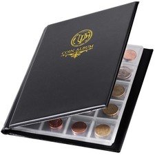 Álbum de monedas 200 bolsillos - Libro de colección de monedas con 10 páginas, 33x33 mm