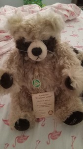 Hermann Raccoon Procyon Lotor. Made in Germany Mohair. Limited Edition.