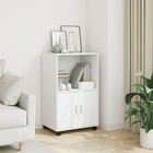 Rolling Table File Cabinet Home Office Wood Printer Stand Cupboard Shelving Unit