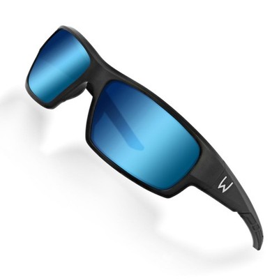 Westin W6 Sport 10 Matte Black LB Smoke LM Blue AR Blue - Polbrille Sonnenbrille