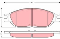 TRW Bremsbelagsatz, Scheibenbremse GDB4138 FüR Ford USA