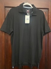 NWT Chaps Men's Everyday Performance Polo Golf Shirt Jet Black Size Medium