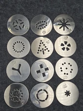 Salton Electric Cookie Press CKM25 Replacement 12 Cookie Discs Set