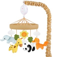 Safari Baby Crib Mobile with 12 Lullabies - Nursery Decor for Boys Girls