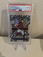 2023 Panini Select Concourse Terry McLaurin #99 Zebra Prizm Die-Cut PSA 10