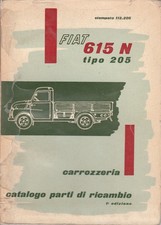 FIAT 615 N - CATALOGO RICAMBI CARROZZERIA