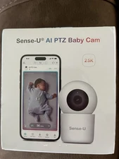Sense-U Smart 2.5K PTZ Baby Camera with Breathing Badge