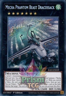 1. Auflage Mecha Phantomungeheuer Dracossack Secret Rare RA03-DE039 Yugioh