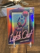 James Harden 2020-21 Panini Donruss Optic - Lights Out #1 Red Prizm /99