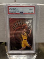 Fleer 1997-98 Rookie Rewind Kobe Bryant #3 PSA 8 NBA Basketball Card Insert. rookie card picture
