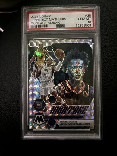 Panini Mosaic 2022-23 Bennedict Mathurin Pacers Montage Mosaic Prizm #25 PSA 10