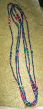 Multicolor Beaded Strand Necklace, Multi-Strand Beads
