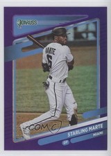 2021 Panini Donruss Variation Holo Purple Starling Marte #154 1u6