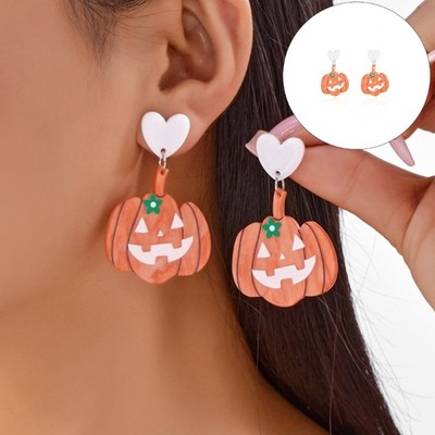 Bold Halloween Party Earrings Acrylic Materials Vibrant Festival Designs Jewelry