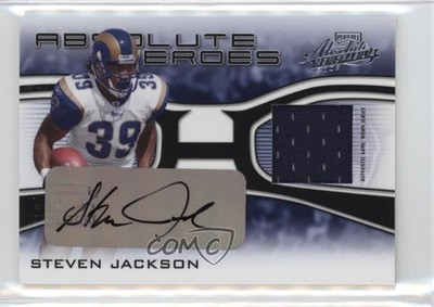 2006 Playoff Absolute Memorabilia Materials Signatures Steven Jackson Auto 4g8