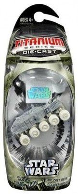 Star Wars Titanium Series Clone Turbo Tank White Miniature Toy Vehicle