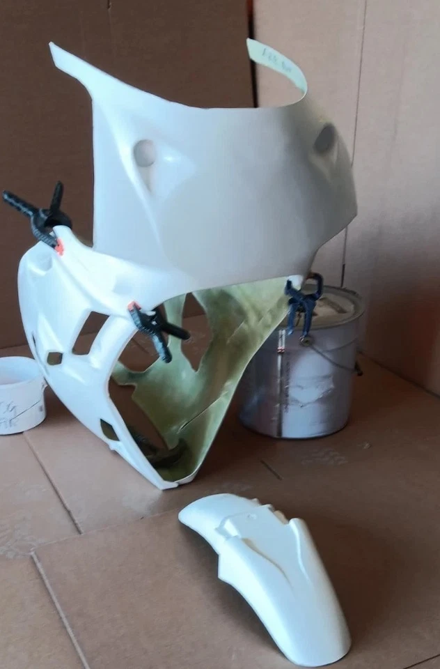 Yamaha FZR 600 Гоночные Обтекатели Панели Передний Комплект из Стекловолокна Новый 1988/1994  - Изображение 3 из 4