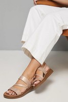 Good For The Sole Gold Wedges Womens Daywear Sandals