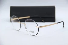 NEW SILHOUETTE 5552 JV 7520 GOLD BLACK AUTHENTIC FRAMES EYEGLASSES 50-20