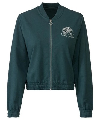 QS by s.Oliver Damen Sweatjacke basic Petrol - Gr. S / 36