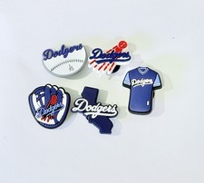 NEW LOS ANGELES DODGERS MLB RUBBERIZED CROC SHOE CHARMS PINS DECORATIONS SET