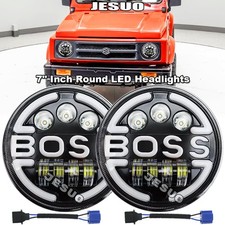 For 1986-1995 Suzuki Samurai Sj410 Pair 7inch Led Round Headlight Hi Lo Beam Drl