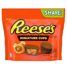 REESE'S Miniatures Milk Chocolate Peanut Butter Cups, Candy Share Pack, 10.5 oz