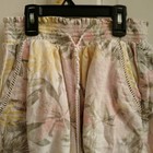 Briggs Women’s Floral Shorts Size Small. Elastic Waist With Tie & Tassels — photo 2