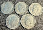 LOT OF 5 - 1963 D ROOSEVELT DIMES 90% SILVER