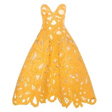 Oscar de la Renta Cutout Bow Faille Cockatail Dress Fall 2021 Size 2