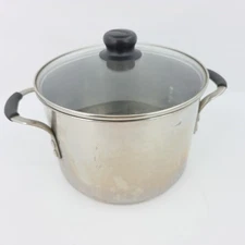 Cooking w Calphalon 806 6 Quart Stock Pot W Lid Stainless Steel w Glass Lid Top