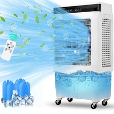 1800 CFM Swamp Cooler, Evaporative Air Cooler with Remote Control ，4 Ice Packs