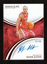 2024-25 Panini Immaculate Collection Rafer Alston Ink Auto Red 18/49 Rockets