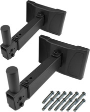 HW-339 Speaker Wall Mount, Wall Mount Speakers Brackets Support up to 100Lbs Swi