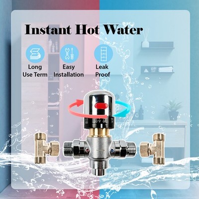 304 Stainless Steel Bypass Adjustable Temperature Sensor Valve for Instant Water