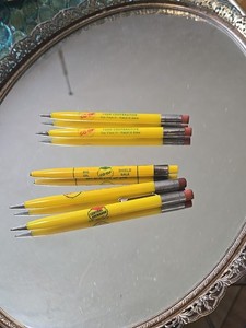 Vtg Lot Farmers Union Co-Op BIG OIL Shield Central Exchange Mechanical Pencils