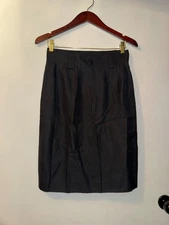 JEAN-LOUIS SCHERRER BOUTIQUE Black Pencil Midi Skirt L:23″/W:14”